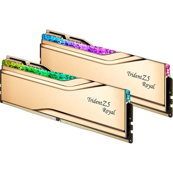 DDR5 64GB (2x32GB) 6000 MHz Trident Z5 Royal Gold G.Skill (F5-6000J2836G32GX2-TR5G) (UA) ; Обсяг пам'яті: 64 ГБ; Кількість