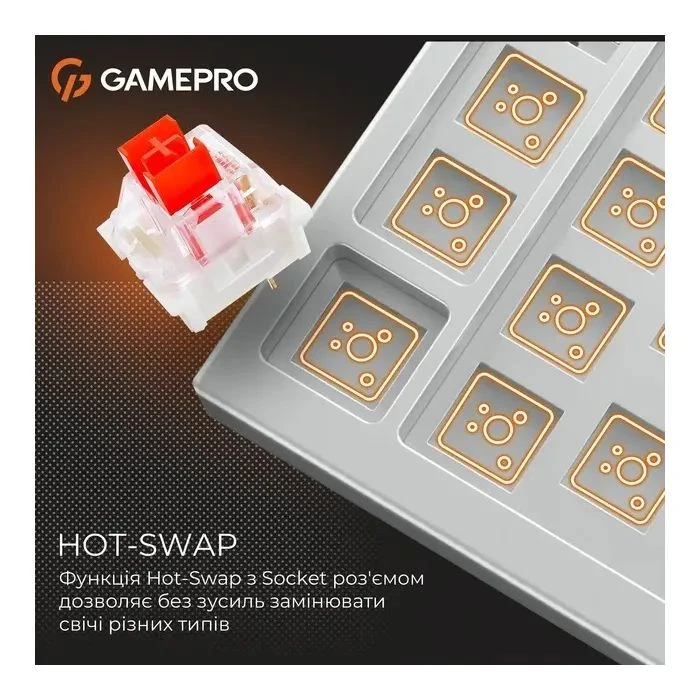 GamePro Genesis Infinity MK130BW Outemu Swithes USB White (MK130BW) (UA)