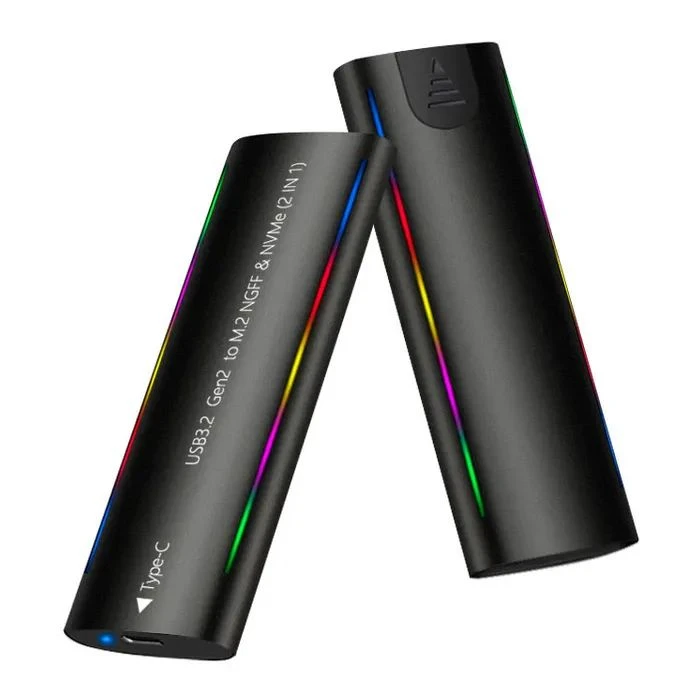 Карман зовнішній Dynamode M.2 SSD NVMe/SATA combo USB3.2 GEN2 Type-C алюміній чорний (DM-CAD-SSD10) (UA)