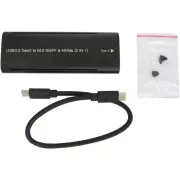 Карман зовнішній Dynamode M.2 SSD NVMe/SATA combo USB3.2 GEN2 Type-C алюміній чорний (DM-CAD-SSD10) (UA)