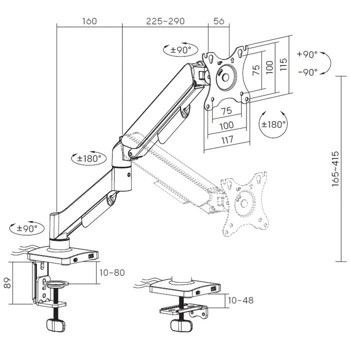 Кронштейн OfficePro MA511B (UA)
