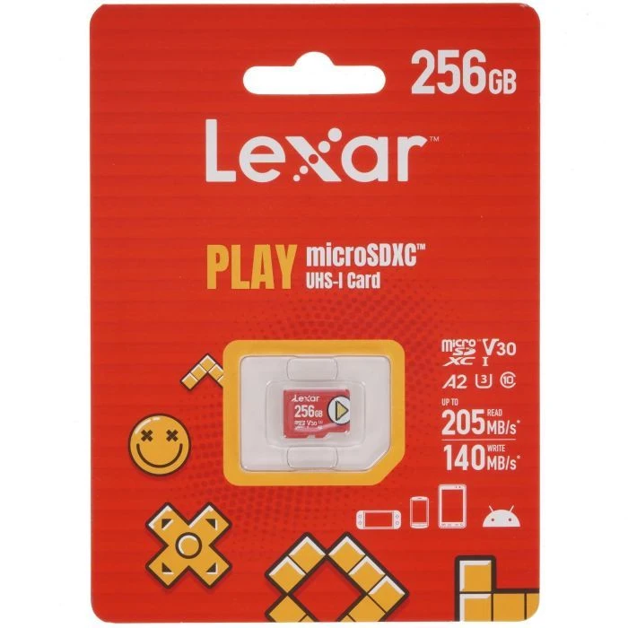 Lexar 256GB microSDXC class 10 UHS-I U3 V30 A2 Play (LMSPLAY256G-BNSNG) (UA)