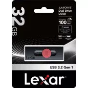 Lexar 32GB JumpDrive Dual Drive D300 USB/Type-C3.2 (LJDD300032G-BNBNG) (UA)