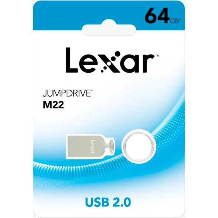 Lexar 64GB JumpDrive M22 USB2.0 (LJDM022064G-BNJNG) (UA) ; Объем памяти: 64 Gb; Интерфейс: USB