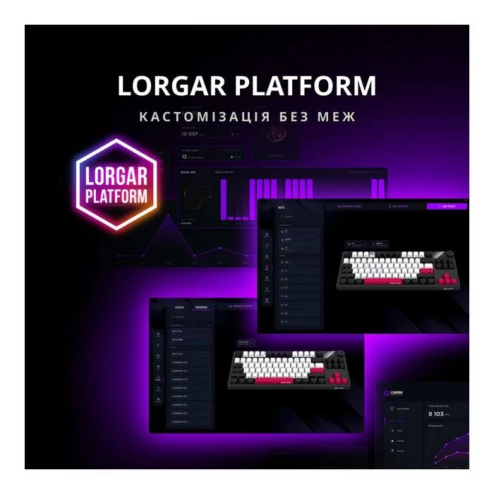 Lorgar KBP70TKLW Wireless TKL Mechanical Pro UA Beige (LRG-KBP70TKLW-RT-US) (UA)