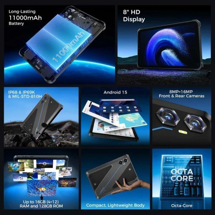 Oukitel Pad RT3 Plus 4/128GB Blue Бренд: Oukitel; Лінійка: RT3 Plus;