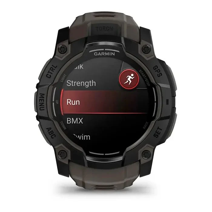 Смарт-годинники Garmin Instinct 3, 50mm, AMOLED, чорний безель з вугільним ремінцем, GPS (010-03020-00) (UA)