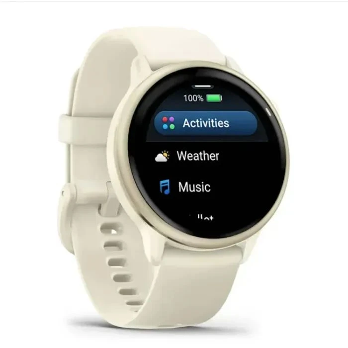Смарт-годинник Garmin vivoactive 6, Bone/Lunar Gold, GPS (010-02985-01) (UA)