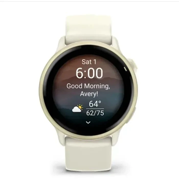 Смарт-годинник Garmin vivoactive 6, Bone/Lunar Gold, GPS (010-02985-01) (UA)