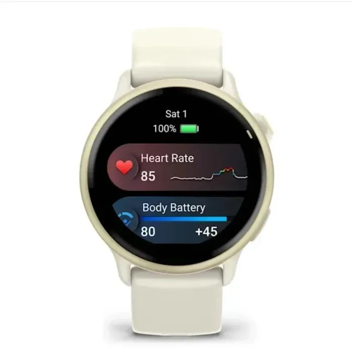Смарт-годинник Garmin vivoactive 6, Bone/Lunar Gold, GPS (010-02985-01) (UA)