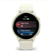 Смарт-годинник Garmin vivoactive 6, Bone/Lunar Gold, GPS (010-02985-01) (UA)