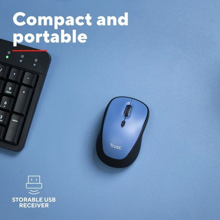 Trust Yvi+ Silent Wireless/Bluetooth Dark Blue (25514) (UA)