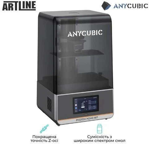Anycubic Photon Mono M7 (PM70BK0B-O) (UA) Бренд: Anycubic; Технологія друку: FDM;