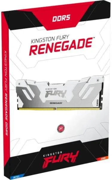 Kingston FURY 32 GB (2x16GB) DDR5 8000 MHz Renegade White/Silver (KF580C38RWK2-32) (UA) Бренд: Kingston FURY; Призначення: