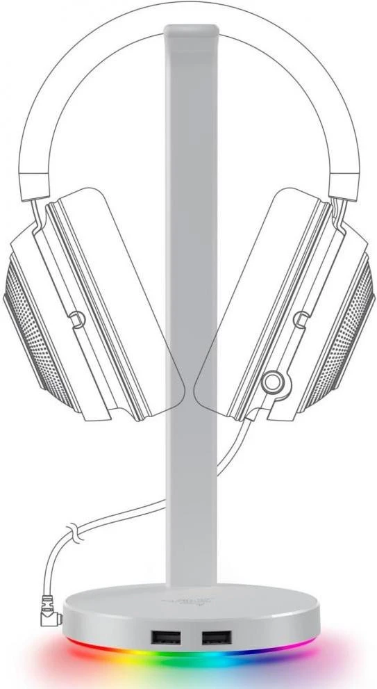 Підставка для навушників Razer Base Station V2 Chroma Mercury (RC21-01510300-R3M1) (UA) Бренд: Razer; Сумісність: