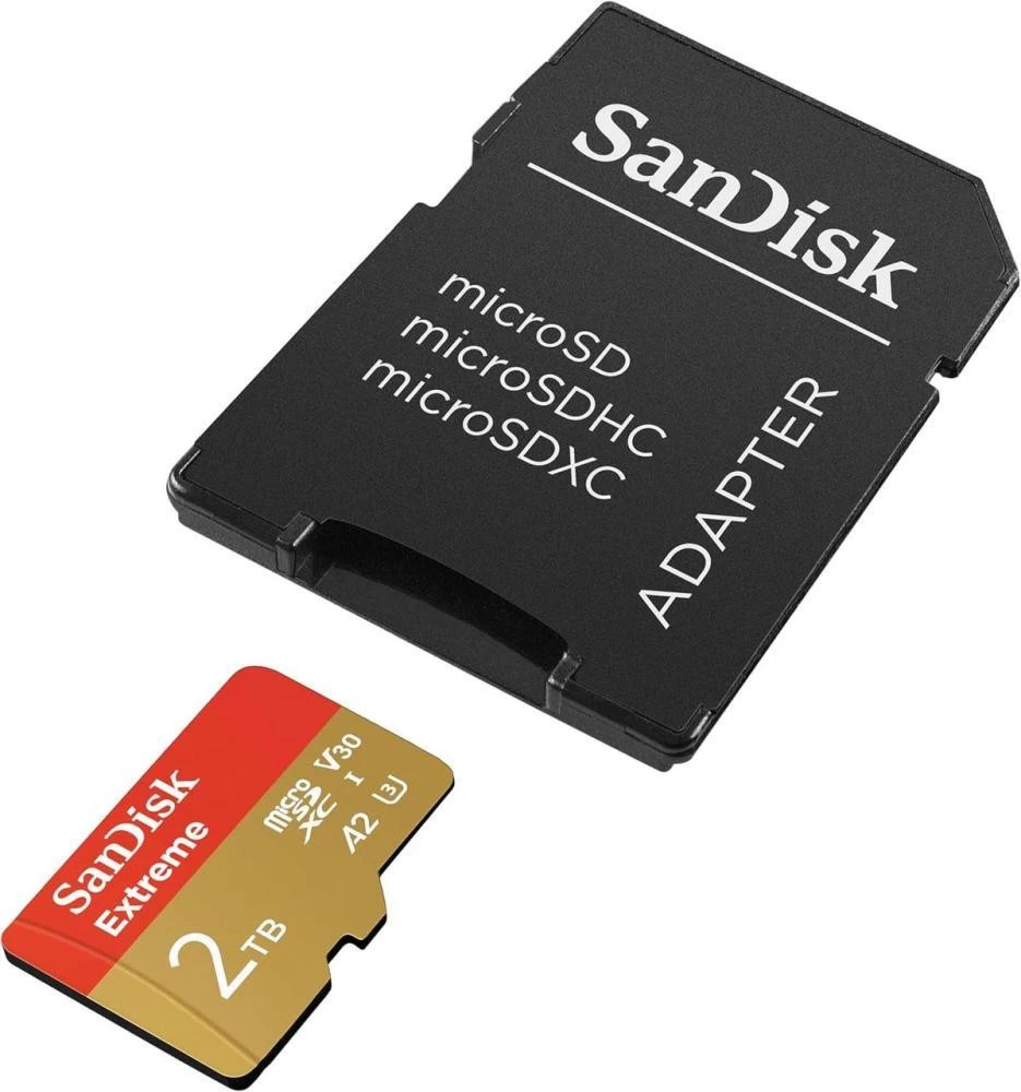 SanDisk 2 TB microSDXC U3 V30 A2 Extreme + Adapter SD (SDSQXAV-2T00-GN6MA) (UA)