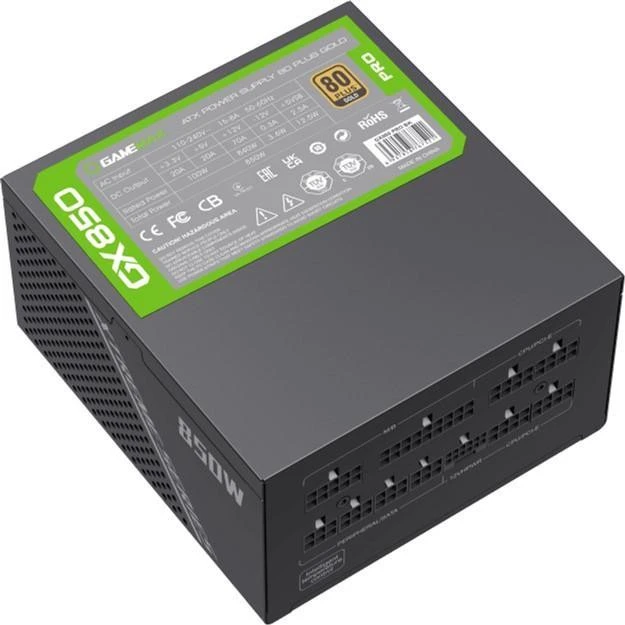 GameMax GX-850 PRO BK(ATX3.1PCIe5.1) (UA) Бренд: GameMax; Форм-фактор БП: ATX;