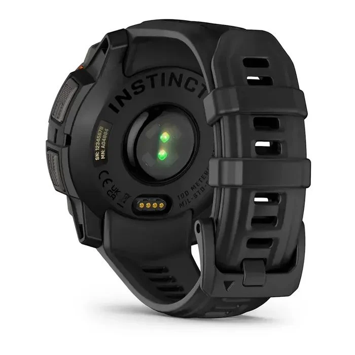 Garmin Instinct 3, 45mm, Solar, Чорний безель з чорним ремінцем, GPS смарт-годинник (010-02934-00) (UA)