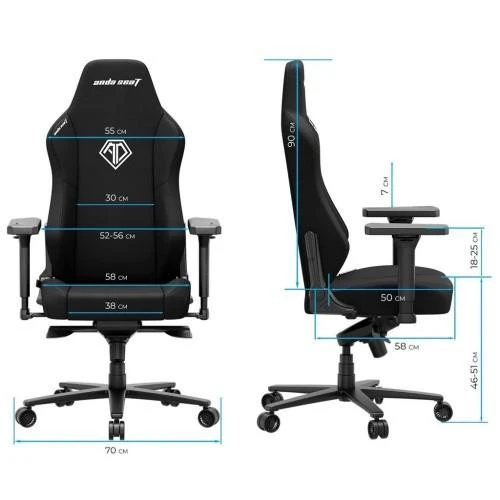 Anda Seat Phantom 3 XL Dark Gray Fabric (AD18XL-52-GB-F-G01) (UA)