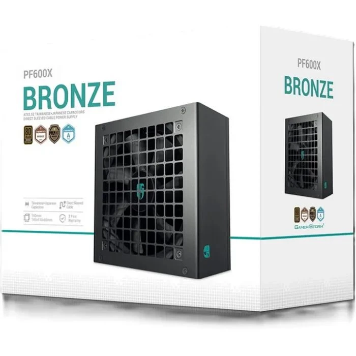 Deepcool 600W (PF600X) (UA) ; Стандарт БП: ATX 2.4; Потужність: 600