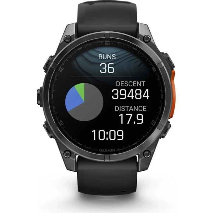 Garmin fenix 8 47mm, AMOLED, Glass/SS, SlateGray Steel/Black, BlkBnd, GPS (010-02904-00) (UA)