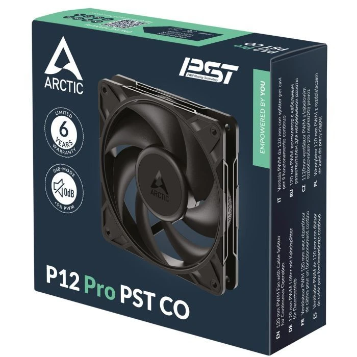 Кулер для корпусу Arctic P12 PRO PST CO (ACFAN00312A) (UA) ; Діаметр вентиляторів: 120 мм; Тип