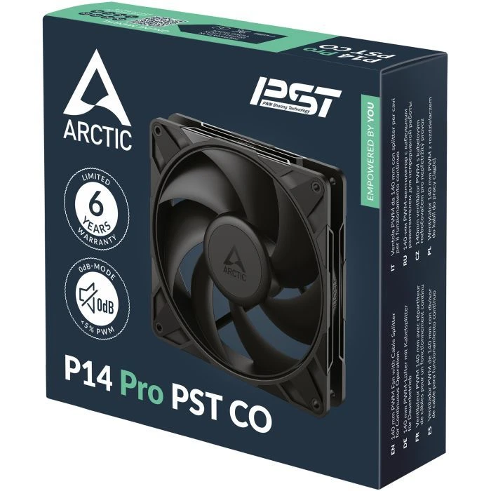 Кулер для корпуса Arctic P14 PRO PST CO (ACFAN00316A) (UA) ; Диаметр вентиляторов: 140 мм; Тип