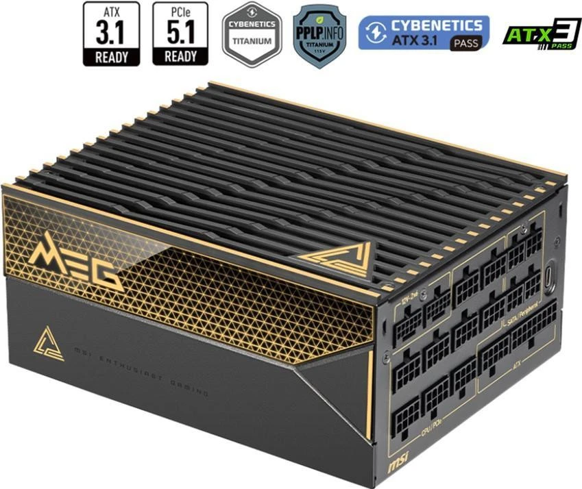 MSI MEG Ai1600T PCIE5 (UA) Бренд: MSI; Форм-фактор БП: ATX / EPS;