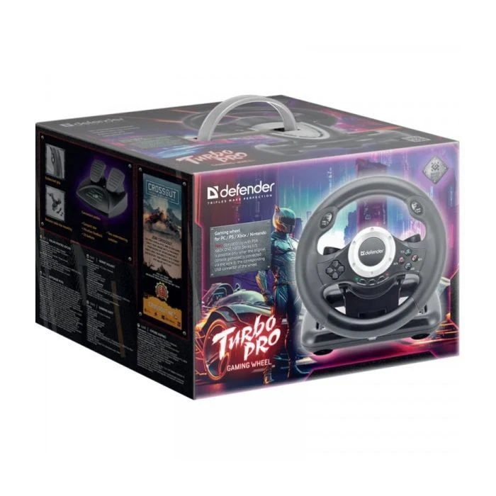 Руль Defender Turbo Pro для PC/PS3/PS4/Xbox USB (64291) (UA)