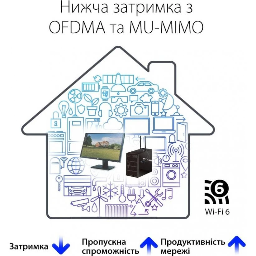 Asus PCE-AX1800 (90IG07A0-MO0B00) Бренд: ASUS; Інтерфейс