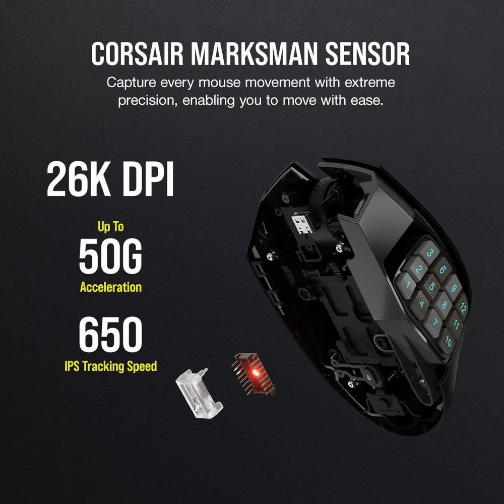 Corsair MMO SCIMITAR ELITE WIRELESS (CH-9314311) Бренд: Corsair; Проводне