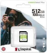 Kingston 512 GB SDXC Class 10 UHS-I U3 Canvas Select Plus SDS2/512GB