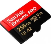 microSDXC SanDisk 256 GB microSDXC UHS-I U3 Extreme Pro + SD Adapter (SDSQXCD-256G-GN6MA)