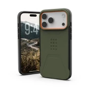 Чохол для смартфона URBAN ARMOR GEAR iPhone 17 Pro Max, Civilian MagSafe, Olive/Orange (114546117297) (UA)