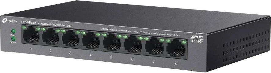 Комутатор Smart TP-Link LS108GP (UA)