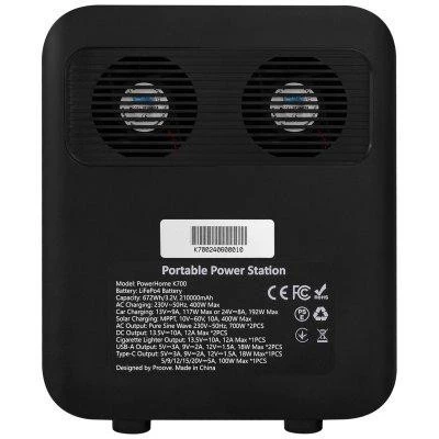 Зарядна станція Proove PowerHome K700 678Wh 700W (UA) Бренд: Proove; Розетка AC 230В: 2; USB Type-C: