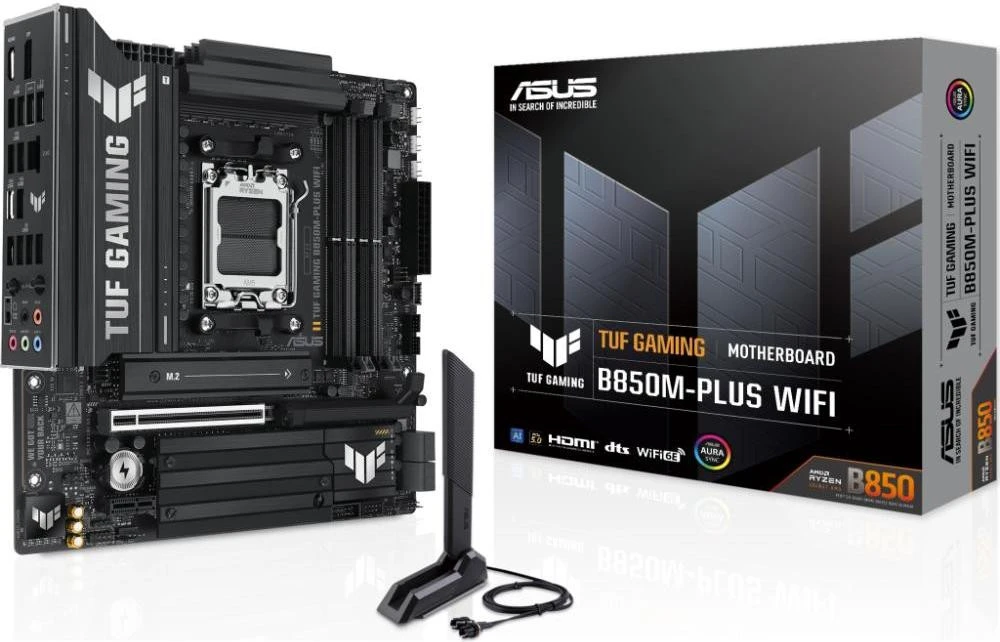 ASUS TUF GAMING B850M-PLUS WIFI (90MB1MU0-M0EAY0) (UA) Бренд: ASUS; Тип роз'єму CPU: Socket AM5;