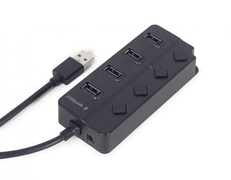 USB-хаб Gembird 4 ports (UHB-U2P4P-01) с выключателями (UA) Тип: USB-хаб; Форм-фактор: внешний;