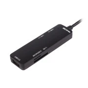 USB-хаб Maxxter USB Type-C 5-в-1 Black (HU3C-3PTF-01) (UA)
