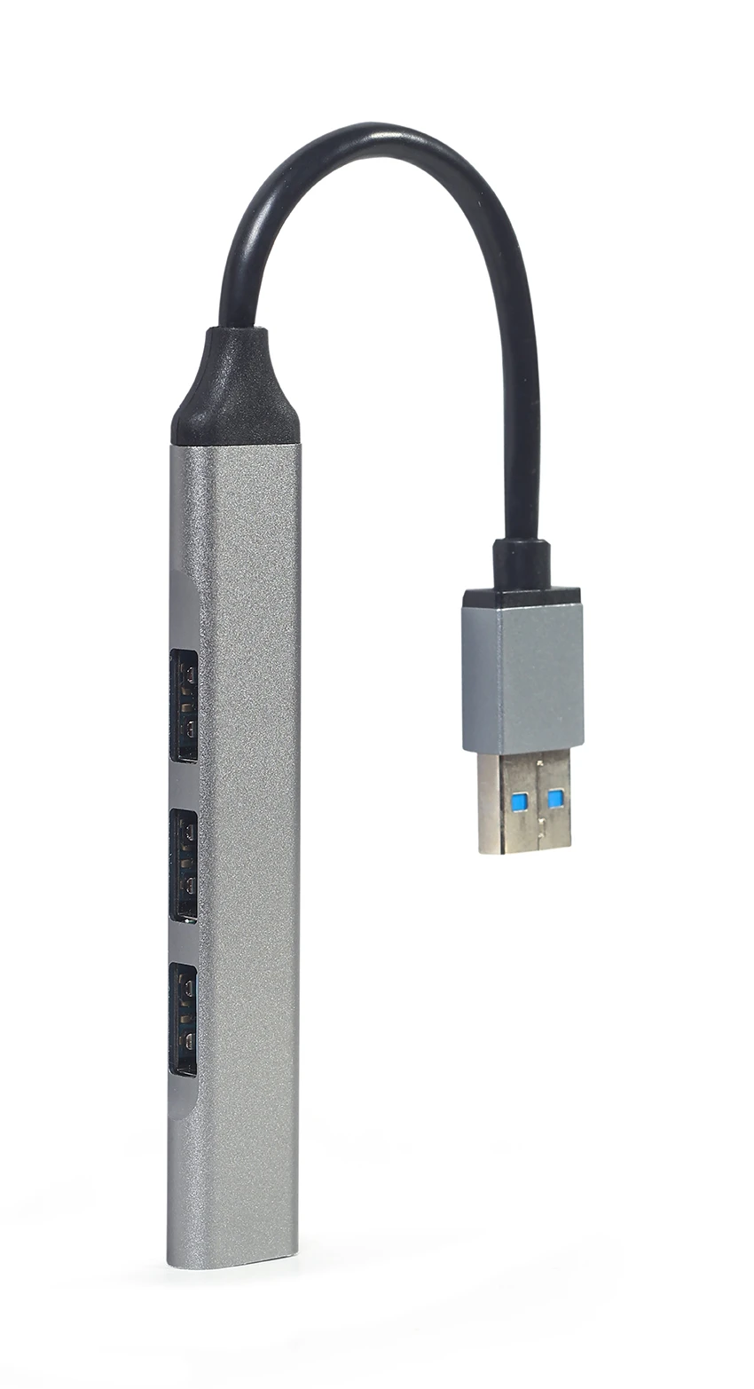USB-хаб Gembird 4 порти Сірий (UHB-U3P1U2P3-02) (UA) Тип: USB-хаб; Форм-фактор: