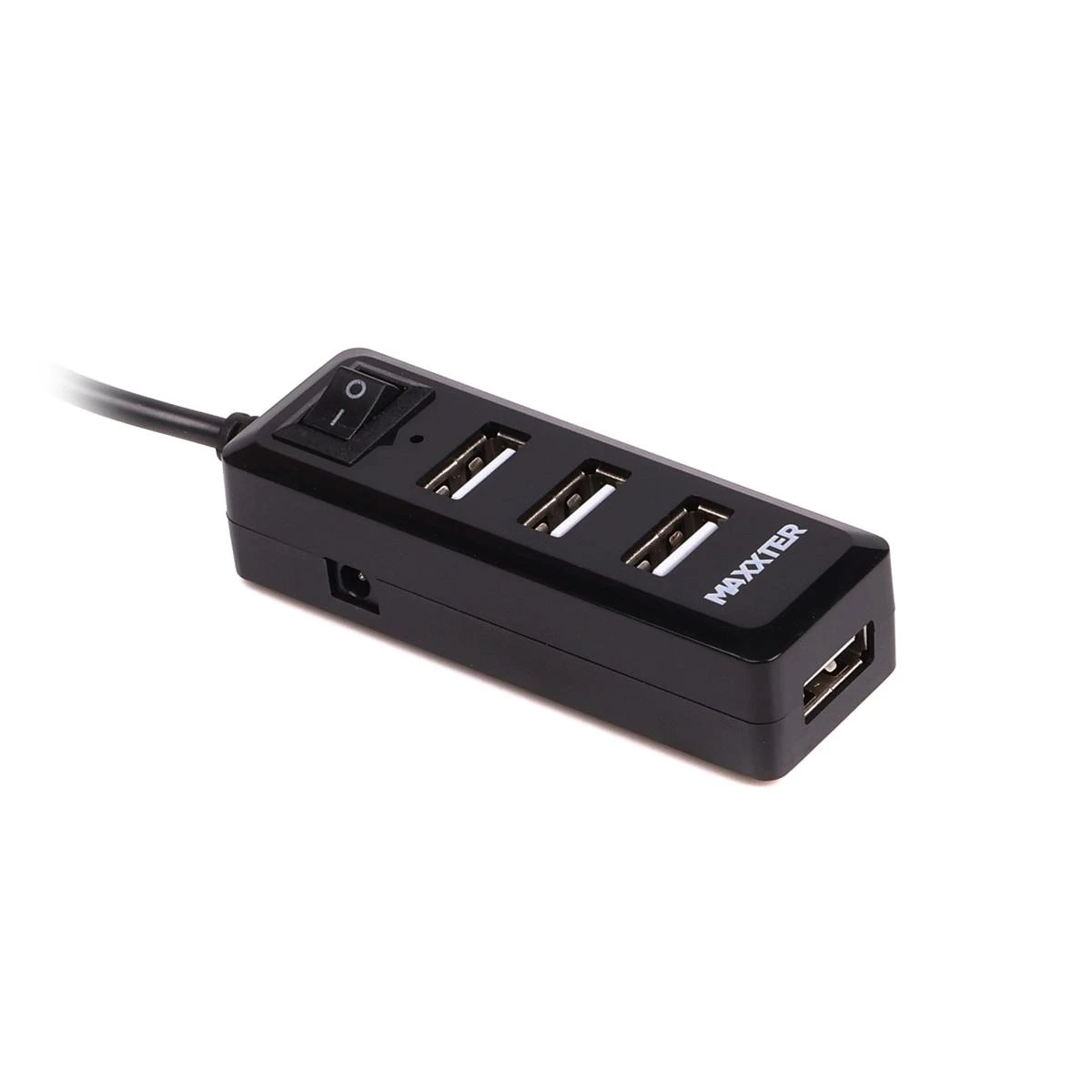 USB-хаб Maxxter 4 ports (HU2A-4P-AC-03) (UA) Тип: USB-хаб; Форм-фактор: