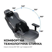 Anda Seat Kaiser 3E Fabric Size XL Dark Grey (AD23YC-XL-09-GB-CF-G01) (UA)