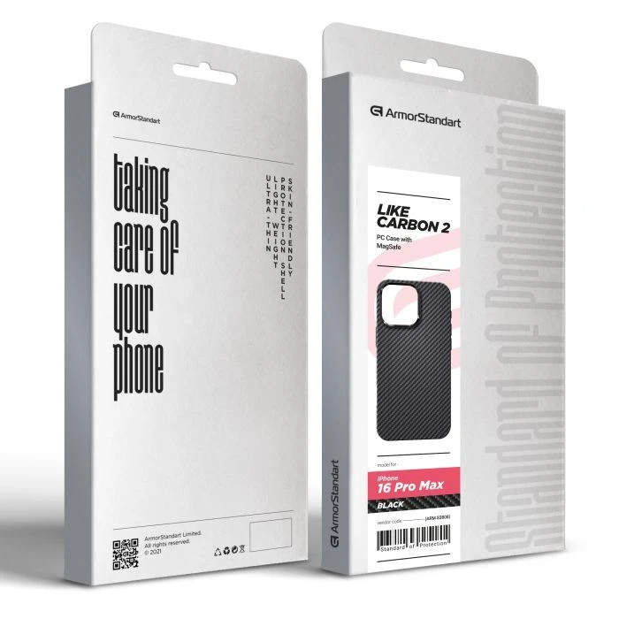 Чохол для мобільного телефону Armorstandart LikeCarbon2 MagCase для Apple iPhone 16 Pro Max Black (ARM83808) (UA) Сумісність; Сумісність з