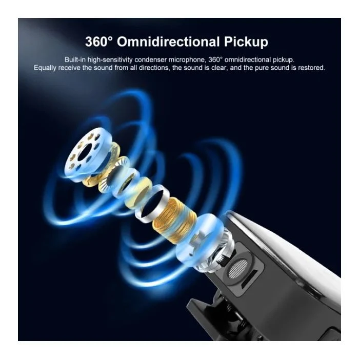 Puluz для iPhone/iPad 8-контактний приймач і два мікрофони Black (PU647B) (UA) ; Напрямленість: всенаправлена