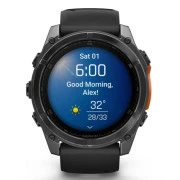 Смарт-годинники Garmin fenix 8 51mm, AMOLED, Скло/Нержавіюча сталь, SlateGray Steel/Black, BlkBnd, GPS (010-02905-00) (UA)