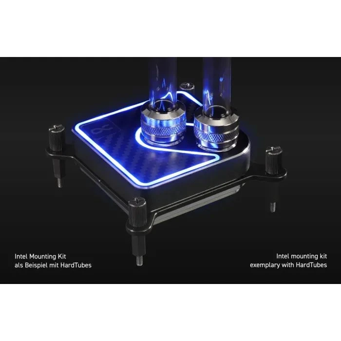 Водоблок Alphacool Core 1 Aurora Carbon - AM4 / AM5 Intel LGA 1700 / LGA 1851 (13769) (UA) ; Сокет: AM4, AM5, 1700, 1851; Роз'єми