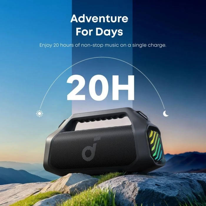 Anker SoundCore Boom 2 Pro Black (A3134A11) (UA) ; Живлення: акумулятор; Колір: