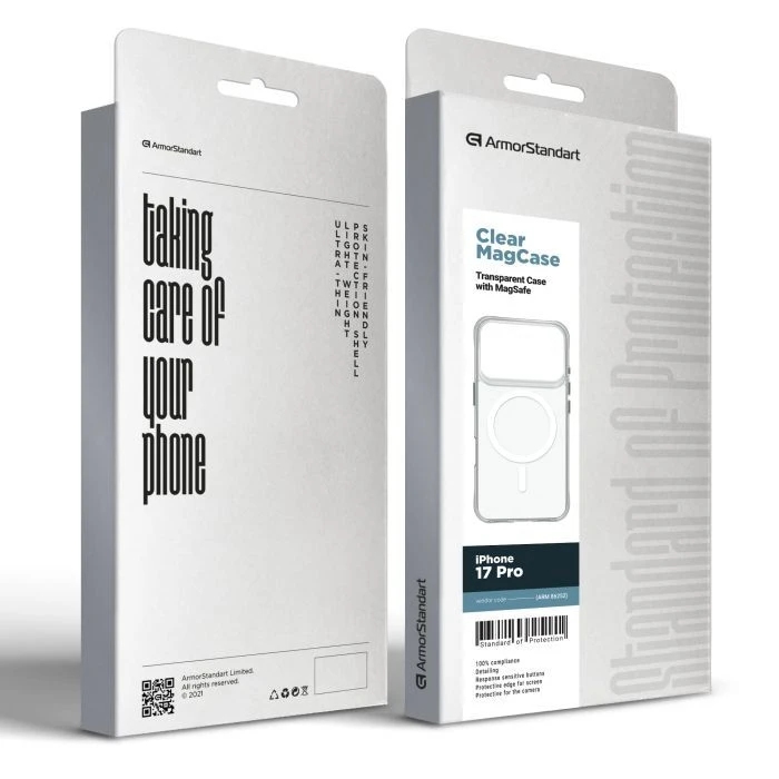 Чехол для мобильного телефона Armorstandart Clear MagCase Apple iPhone 17 Pro Transparent (ARM86252) (UA)