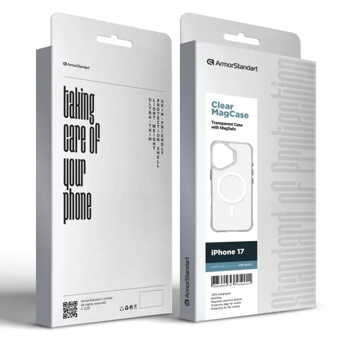 Чехол для мобильного телефона Armorstandart Clear MagCase Apple iPhone 17 Transparent (ARM86251) (UA)
