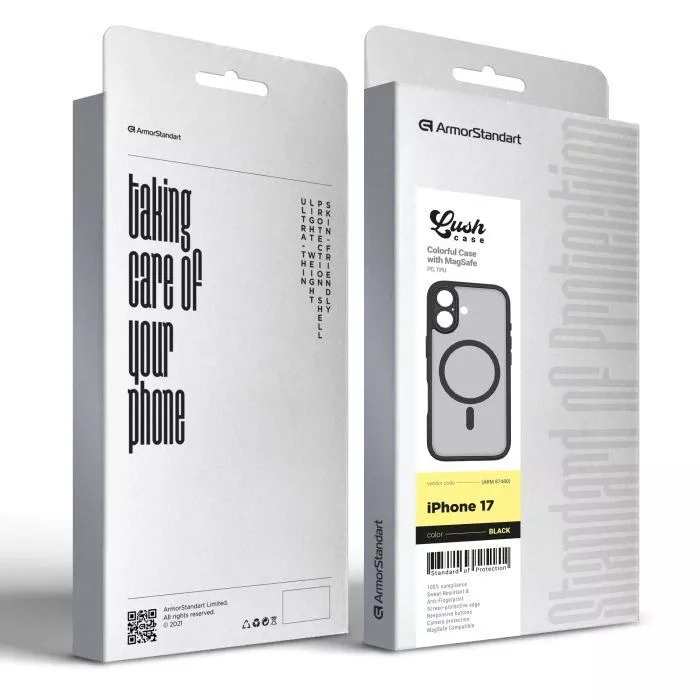 Чехол для мобильного телефона Armorstandart Lush MagCase Apple iPhone 17 Black (ARM87480) (UA)